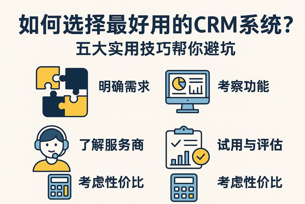 如何选择最好用的CRM系统？五大实用技巧帮你避坑