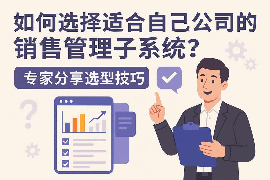 如何选择适合自己公司的销售管理子系统？专家分享选型技巧