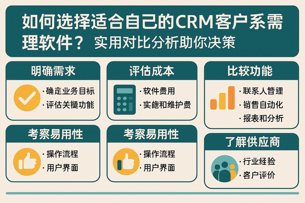 如何选择适合自己的crm客户关系管理软件？实用对比分析助你决策
