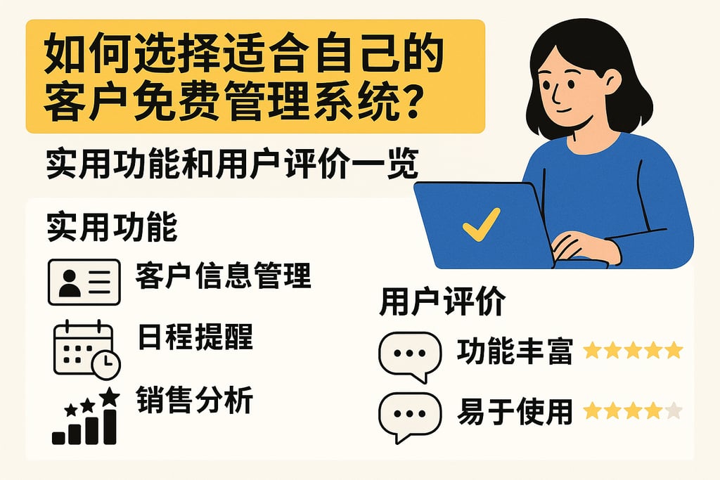 如何选择适合自己的客户免费管理系统？实用功能和用户评价一览