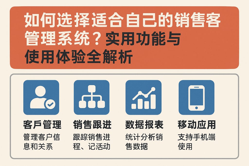 如何选择适合自己的销售客户管理系统？实用功能与使用体验全解析