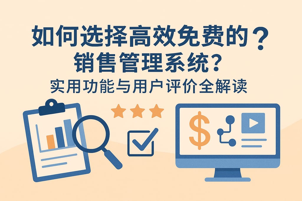 如何选择高效免费的销售管理系统？实用功能与用户评价全解读