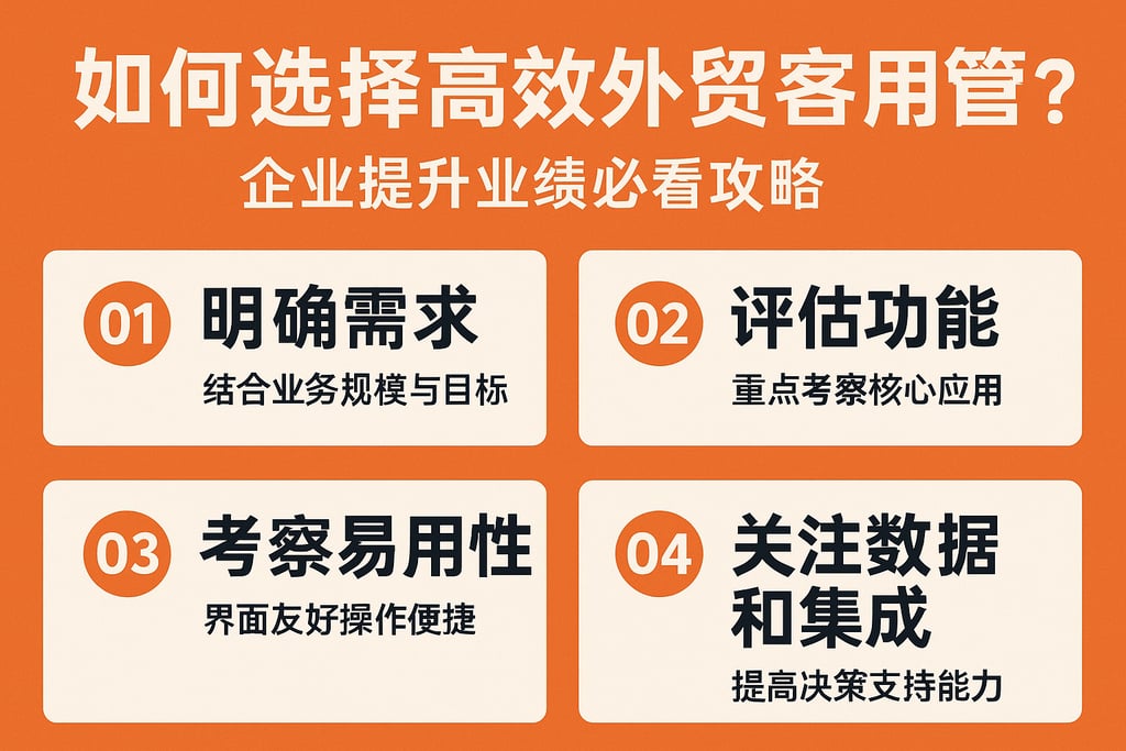 如何选择高效外贸客户管理软件？企业提升业绩必看攻略