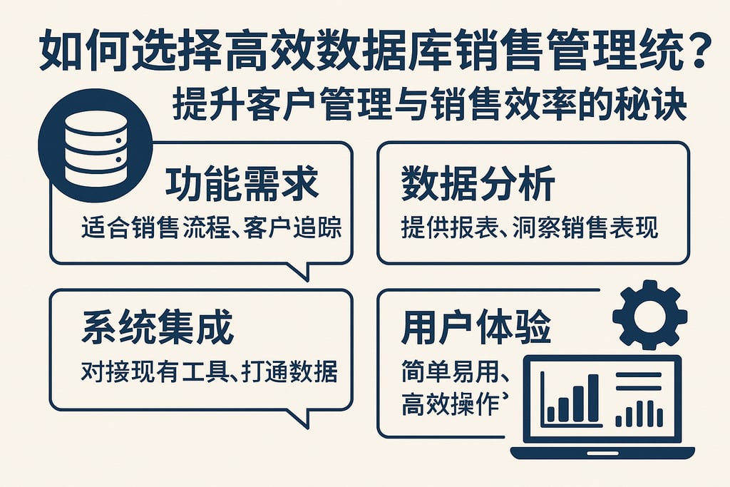 如何选择高效数据库销售管理系统？提升客户管理与销售效率的秘诀