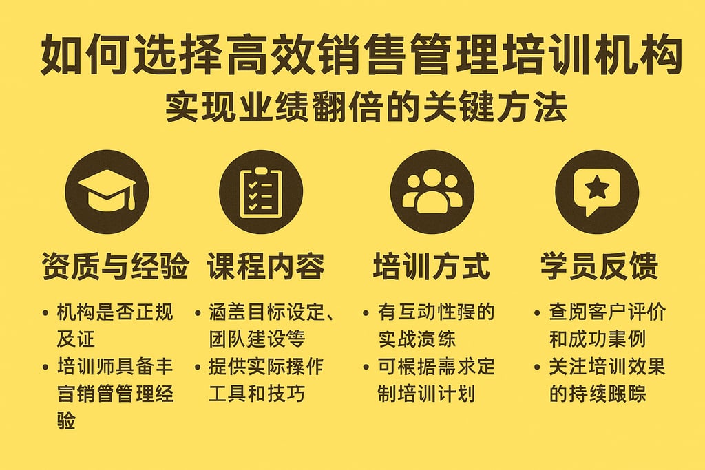 如何选择高效销售管理培训机构，实现业绩翻倍的关键方法