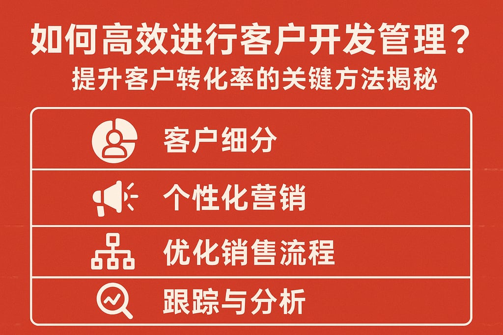 如何高效进行客户开发管理？提升客户转化率的关键方法揭秘