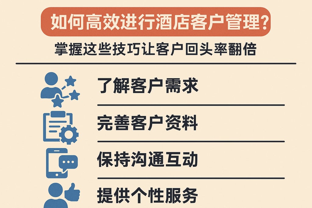 如何高效进行酒店客户管理？掌握这些技巧让客户回头率翻倍