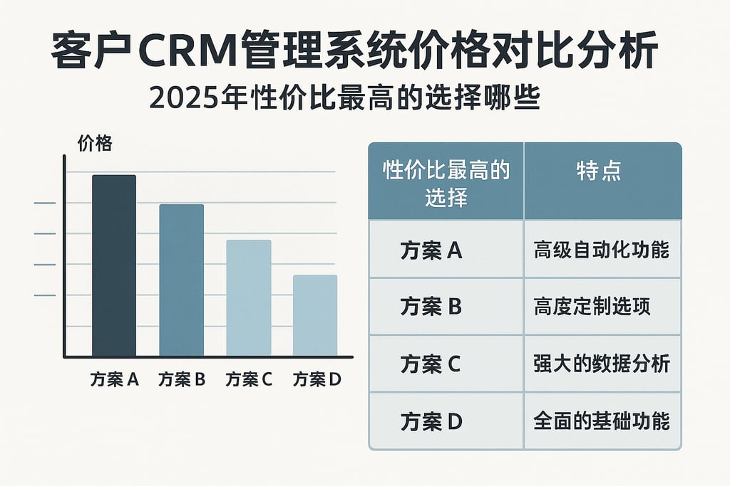 客户crm管理系统价格对比分析，2025年性价比最高的选择有哪些