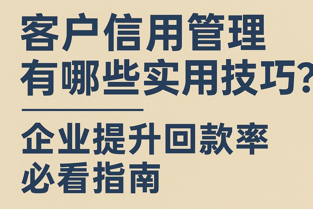 客户信用管理有哪些实用技巧？企业提升回款率必看指南