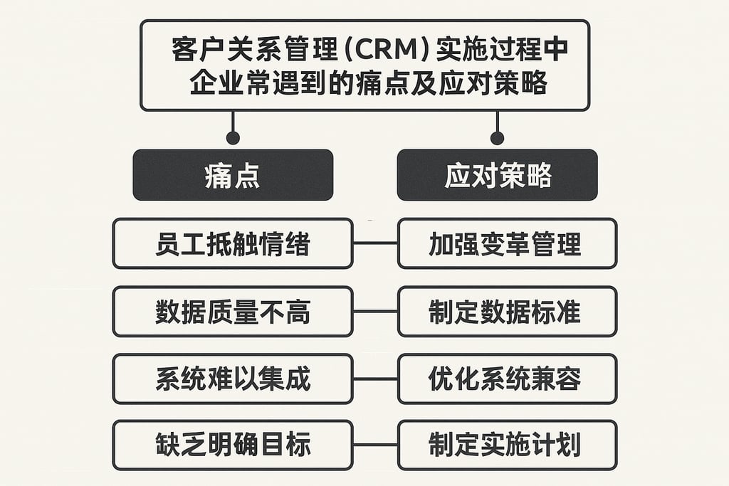 客户关系管理CRM实施过程中企业常遇到的痛点及应对策略