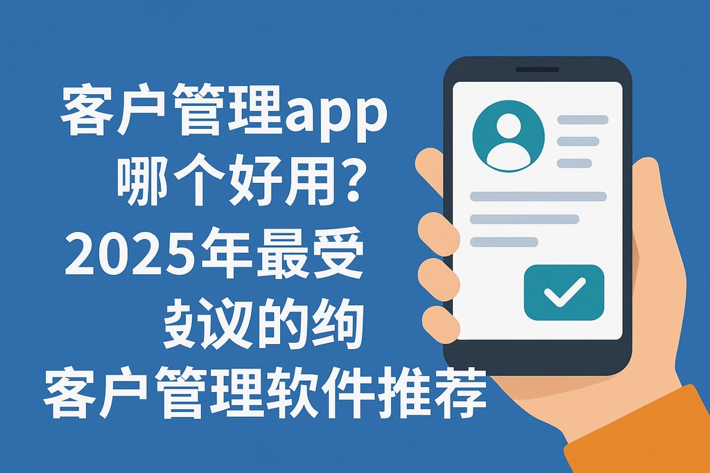 客户管理app哪个好用？2025年最受欢迎的客户管理软件推荐