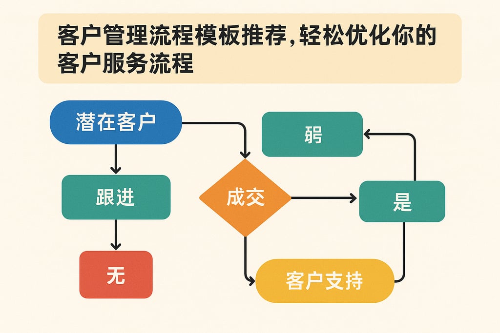 客户管理流程图模板推荐，轻松优化你的客户服务流程