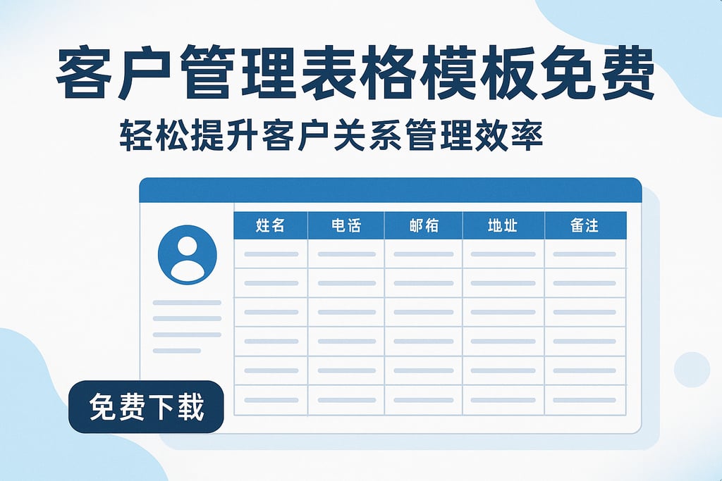 客户管理表格模板免费下载，轻松提升客户关系管理效率