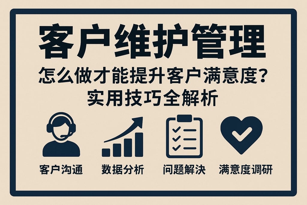 客户维护管理怎么做才能提升客户满意度？实用技巧全解析