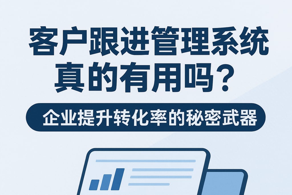 客户跟进管理系统真的有用吗？企业提升转化率的秘密武器