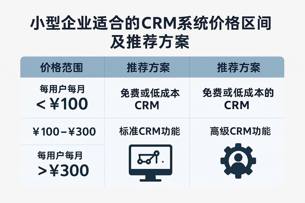 小型企业适合的CRM系统价格区间及推荐方案