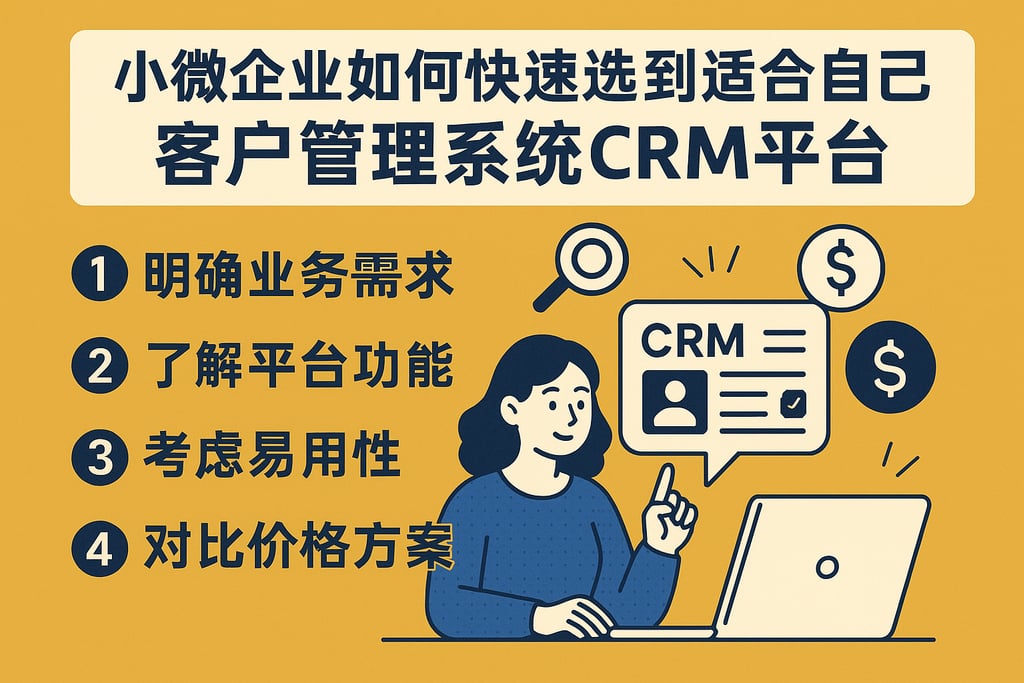 小微企业如何快速选到适合自己的客户管理系统crm平台