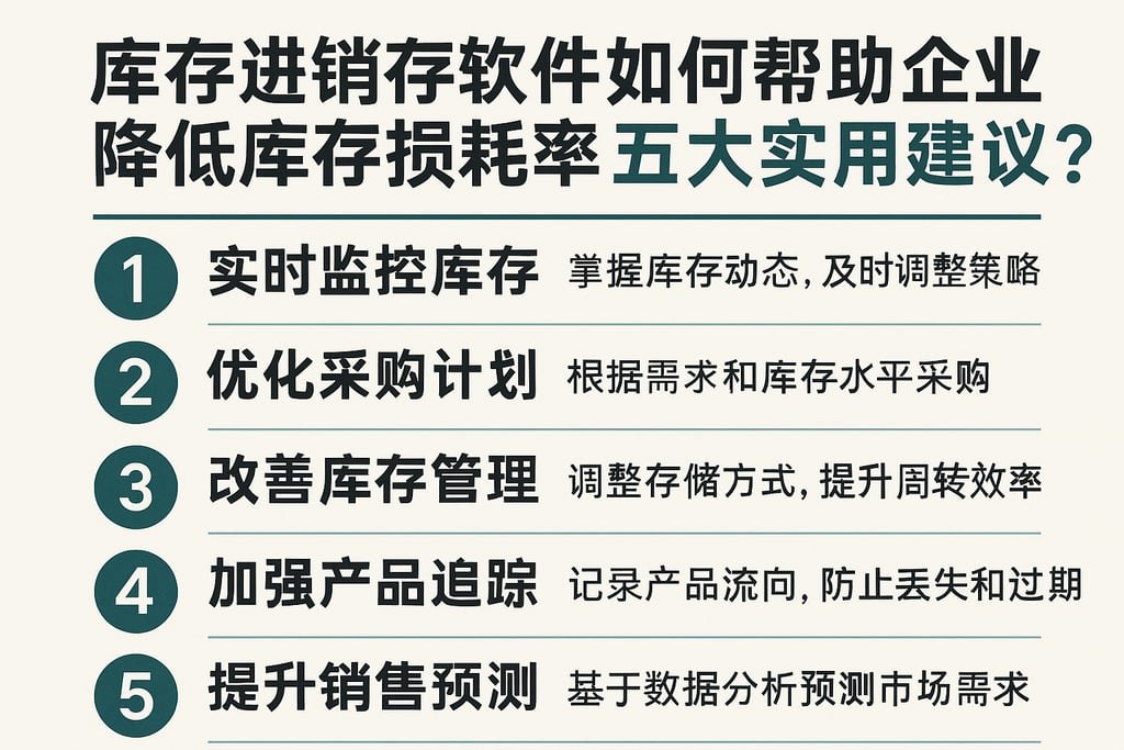 库存进销存软件如何帮助企业降低库存损耗率？五大实用建议