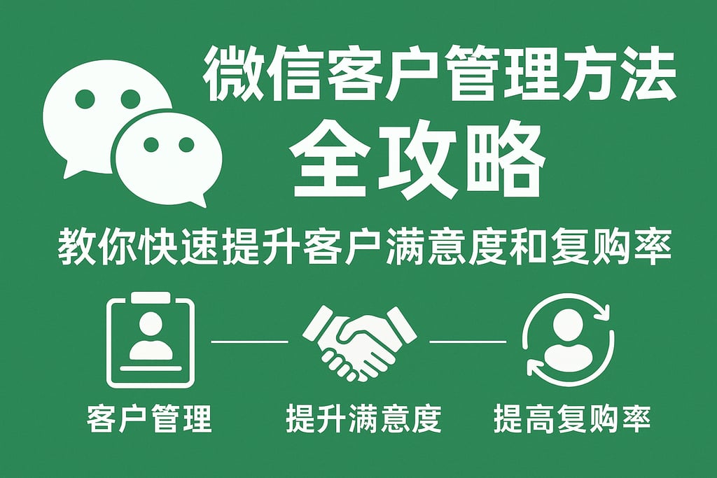 微信客户管理方法全攻略，教你快速提升客户满意度和复购率