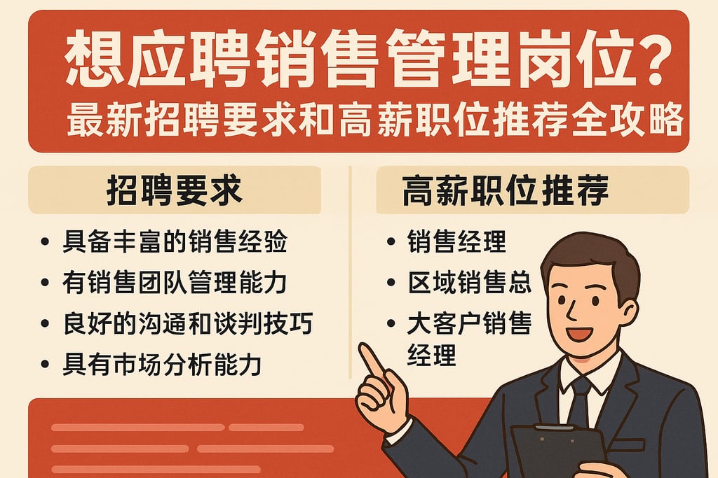 想应聘销售管理岗位？最新招聘要求和高薪职位推荐全攻略