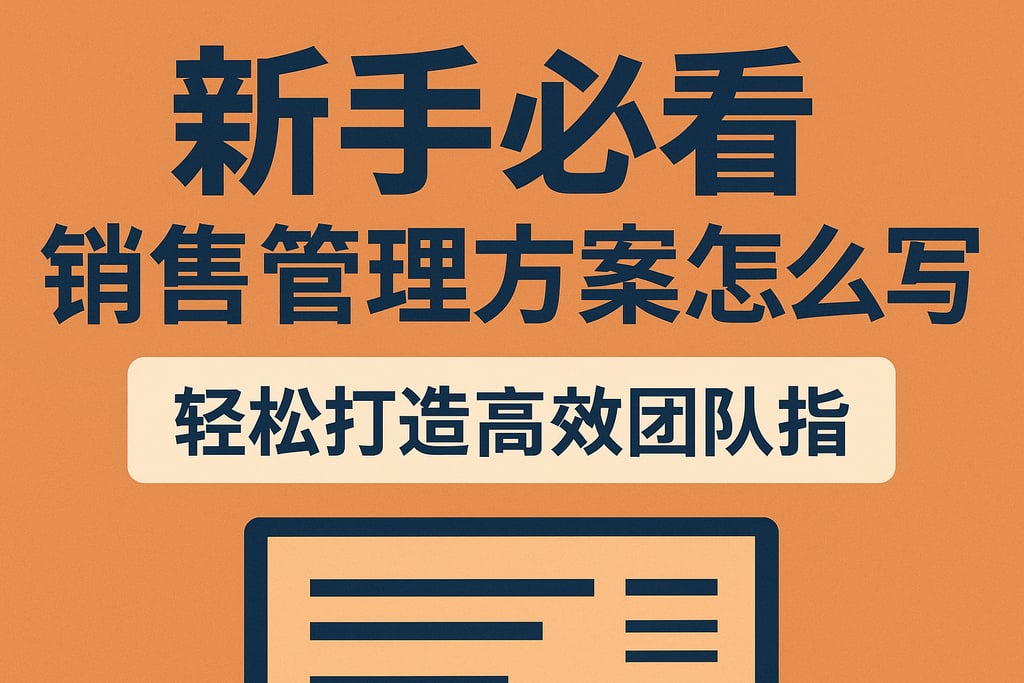 新手必看销售管理方案怎么写，轻松打造高效团队指南