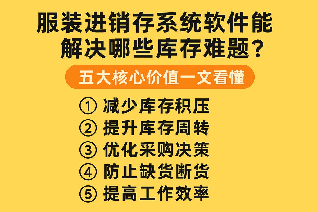 服装进销存系统软件能解决哪些库存难题？五大核心价值一文看懂