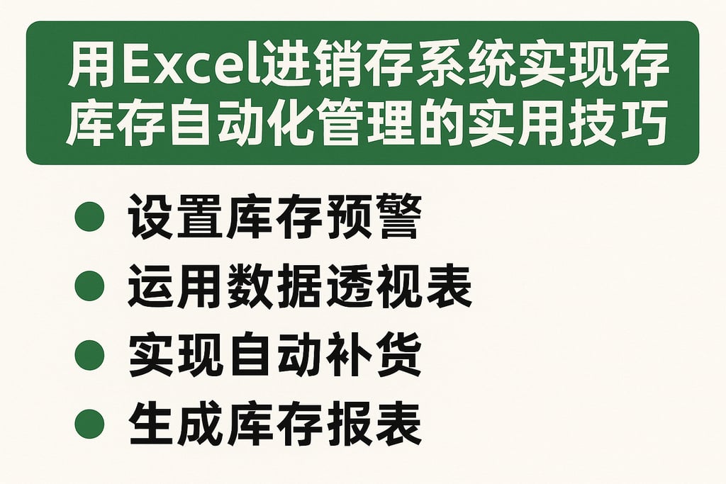 用Excel进销存系统实现库存自动化管理的实用技巧