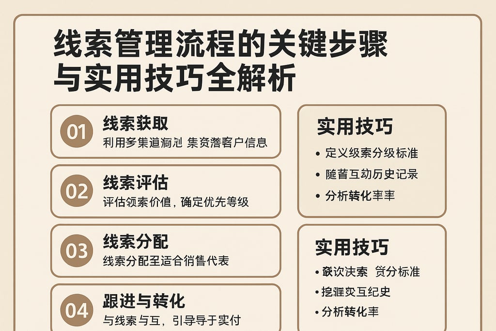 线索管理流程的关键步骤与实用技巧全解析