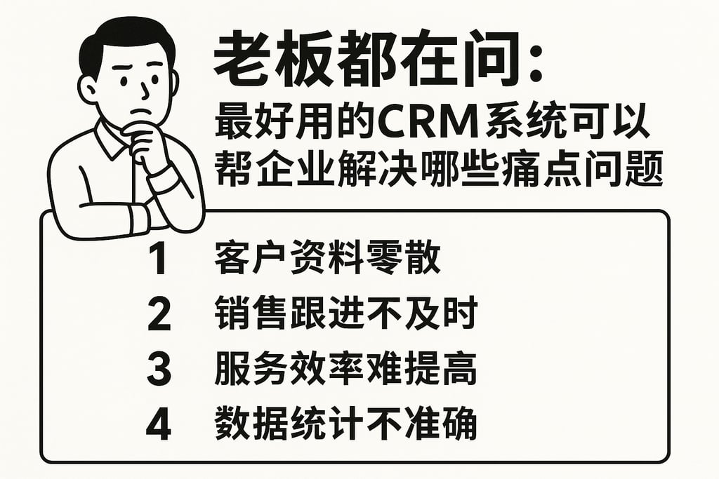 老板都在问：最好用的CRM系统可以帮企业解决哪些痛点问题