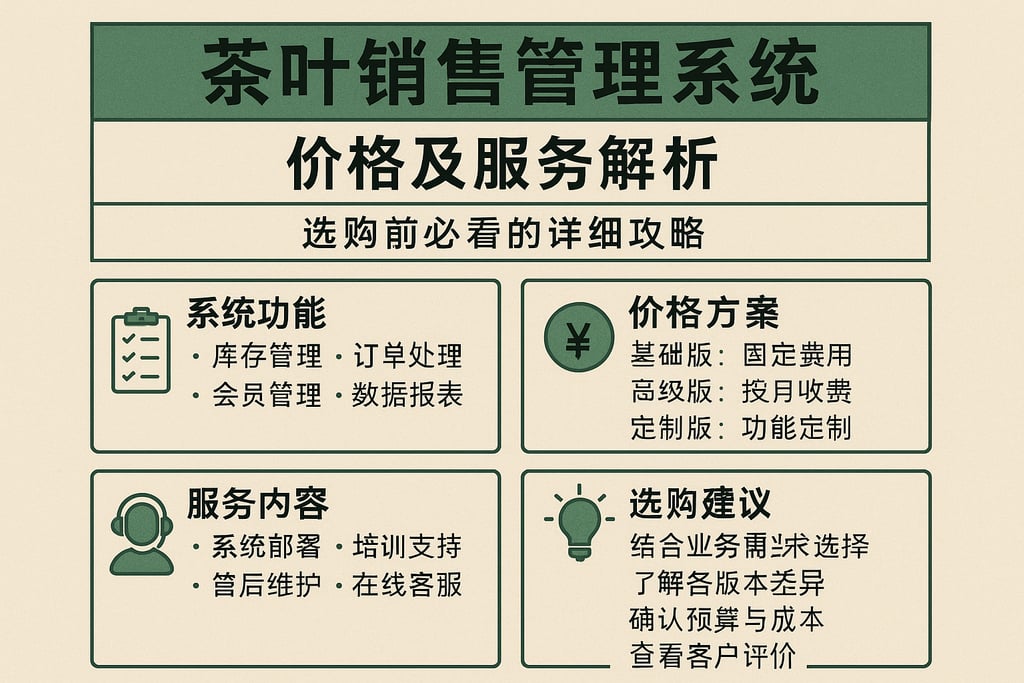 茶叶销售管理系统价格及服务解析，选购前必看的详细攻略