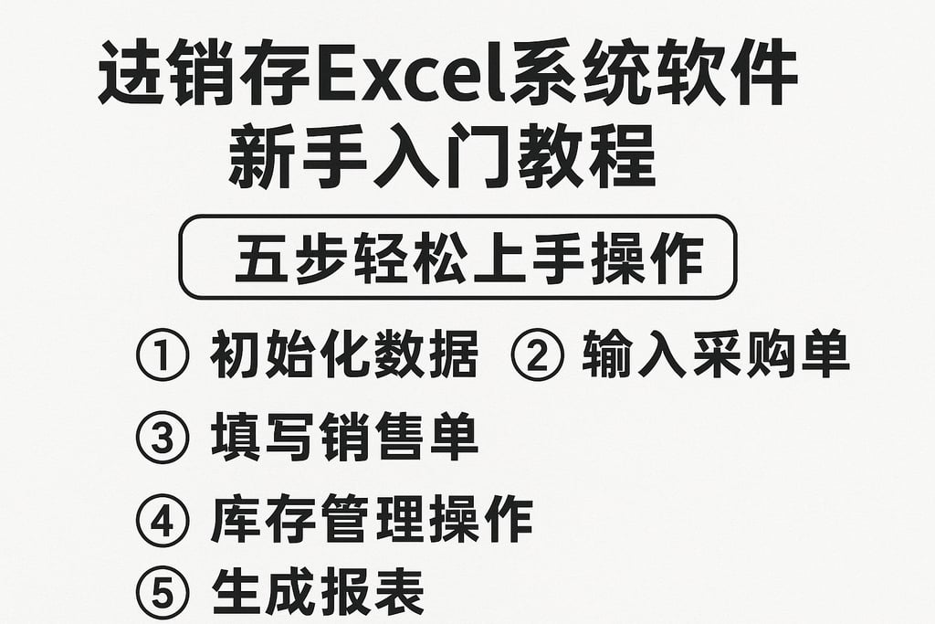 进销存excel系统软件新手入门教程：五步轻松上手操作