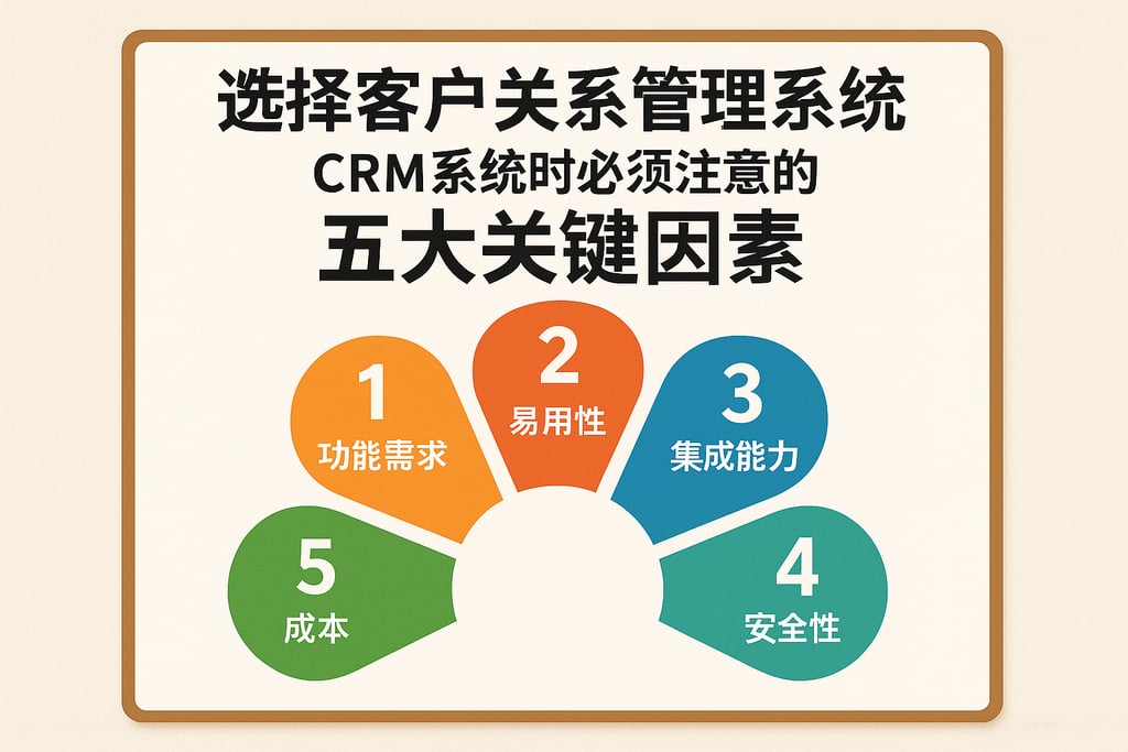选择客户关系管理系统crm系统时必须注意的五大关键因素