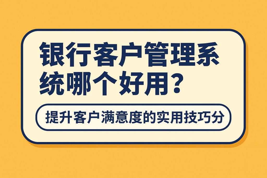 银行客户管理系统哪个好用？提升客户满意度的实用技巧分享