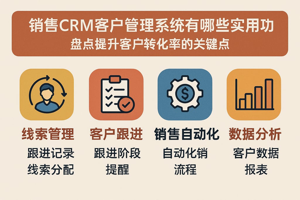 销售crm客户管理系统有哪些实用功能？盘点提升客户转化率的关键点
