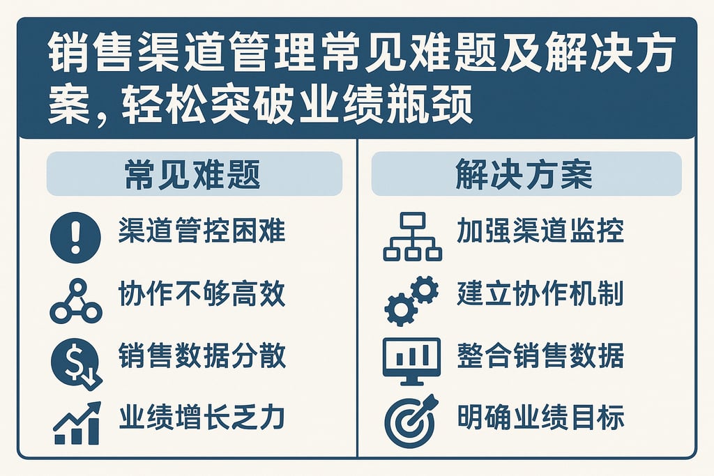 销售渠道管理常见难题及解决方案，轻松突破业绩瓶颈