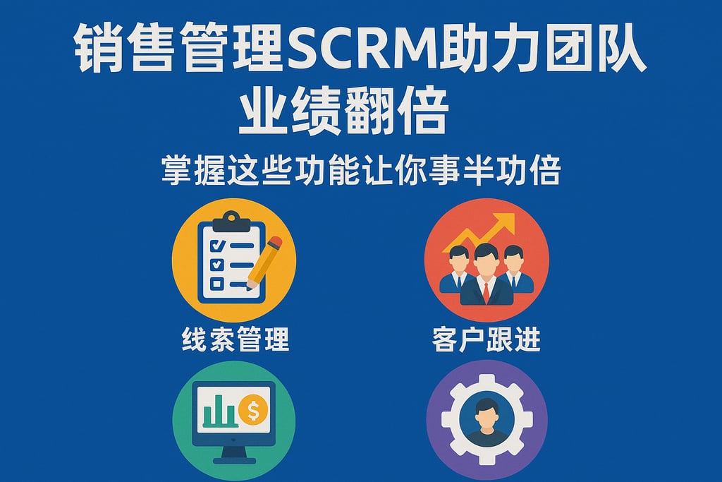销售管理scrm助力团队业绩翻倍，掌握这些功能让你事半功倍