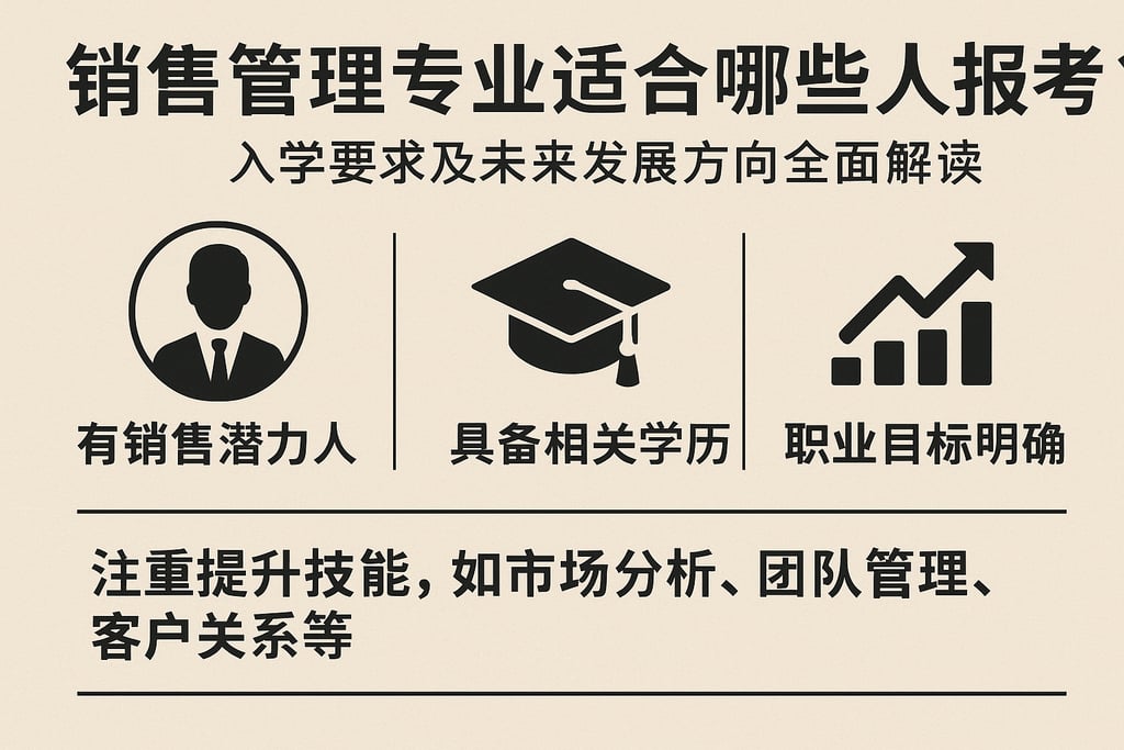 销售管理专业适合哪些人报考？入学要求及未来发展方向全面解读