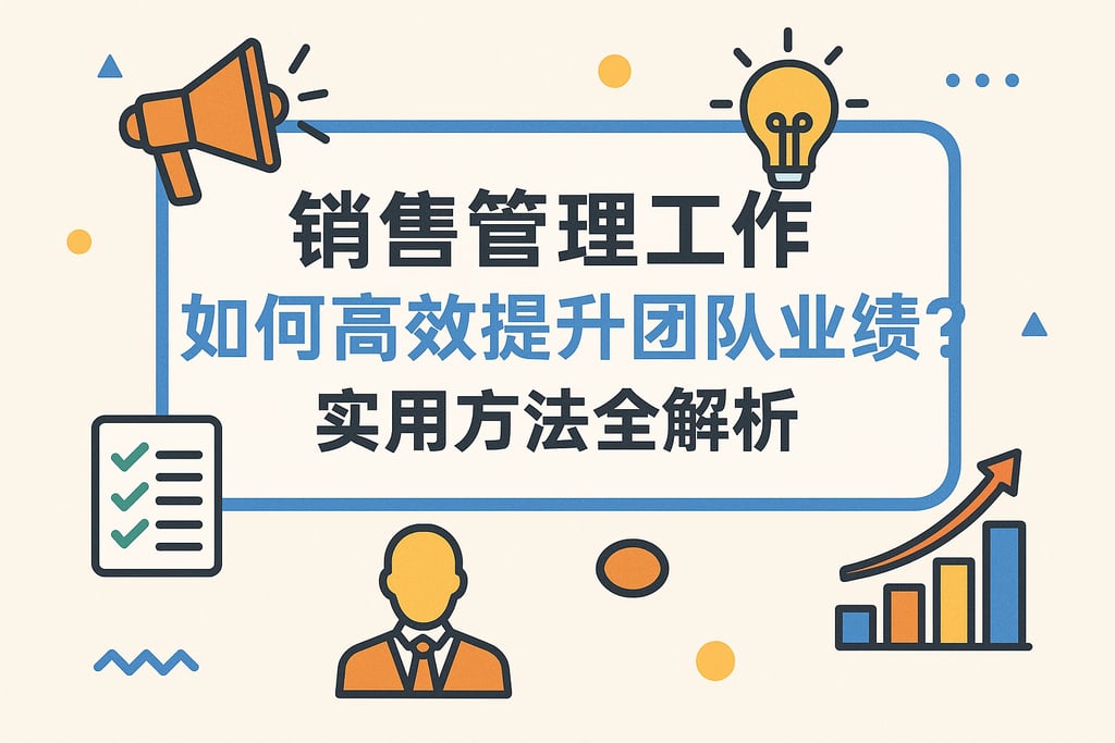 销售管理工作如何高效提升团队业绩？实用方法全解析