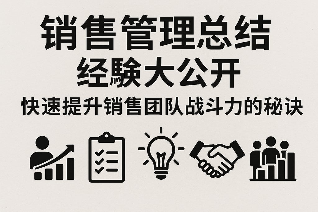 销售管理总结经验大公开，快速提升销售团队战斗力的秘诀
