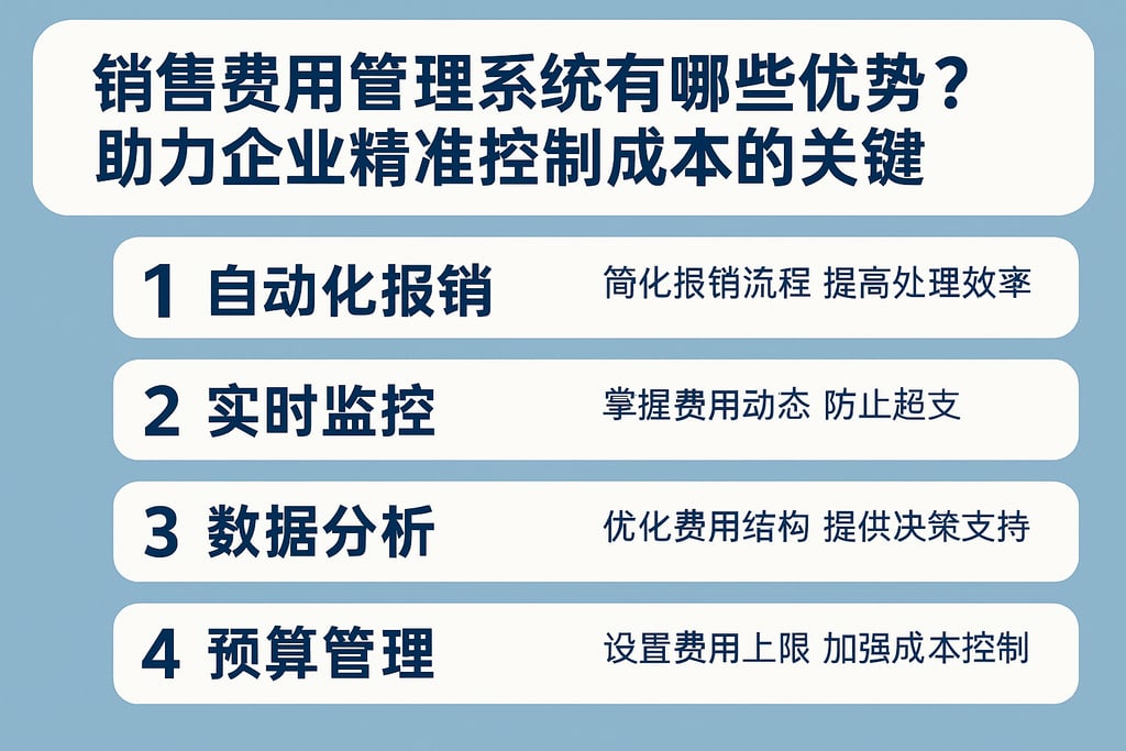 销售费用管理系统有哪些优势？助力企业精准控制成本的关键
