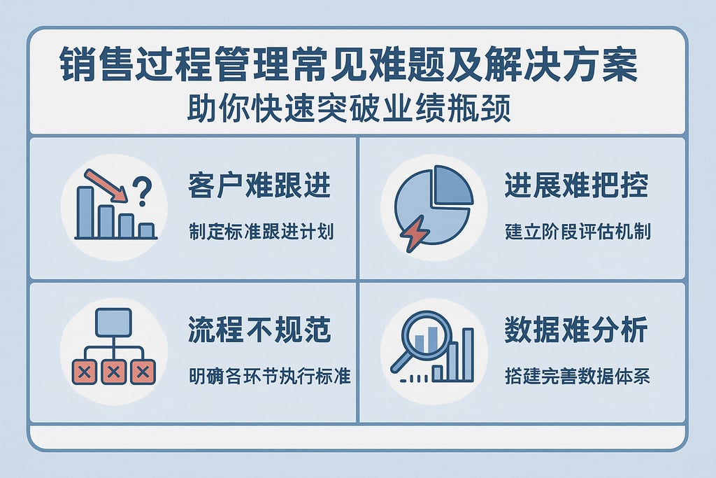 销售过程管理常见难题及解决方案，助你快速突破业绩瓶颈