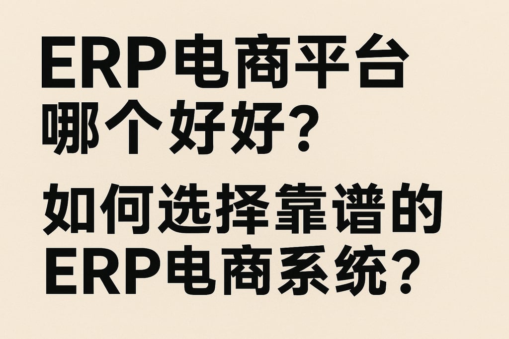 ERP电商平台哪个好？如何选择靠谱的ERP电商系统？