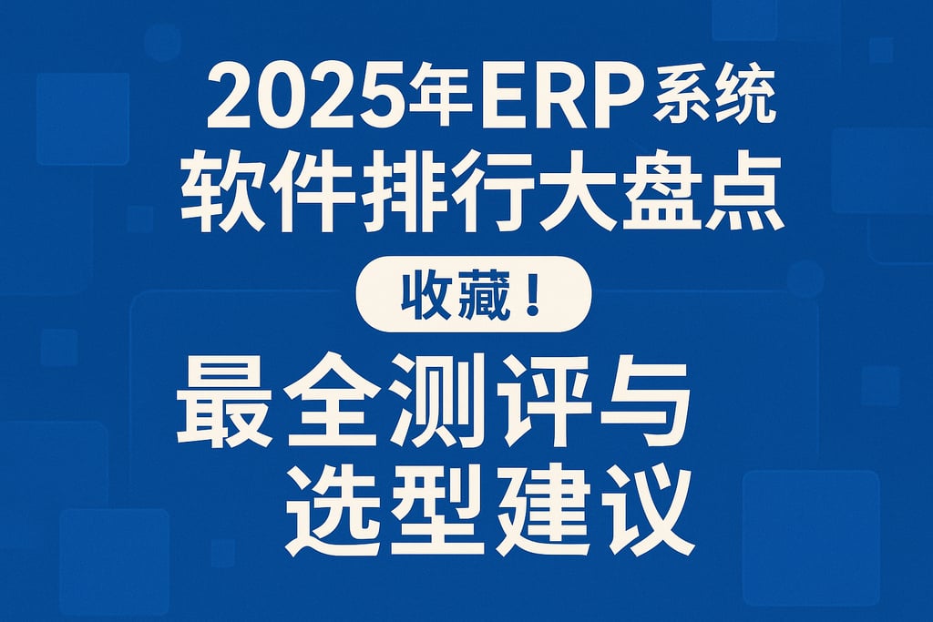 2025年ERP系统软件排行大盘点，收藏！最全测评与选型建议 | 零代码企业数字化知识站
