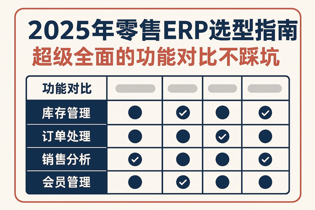 2025年零售erp选型指南，超级全面的功能对比不踩坑