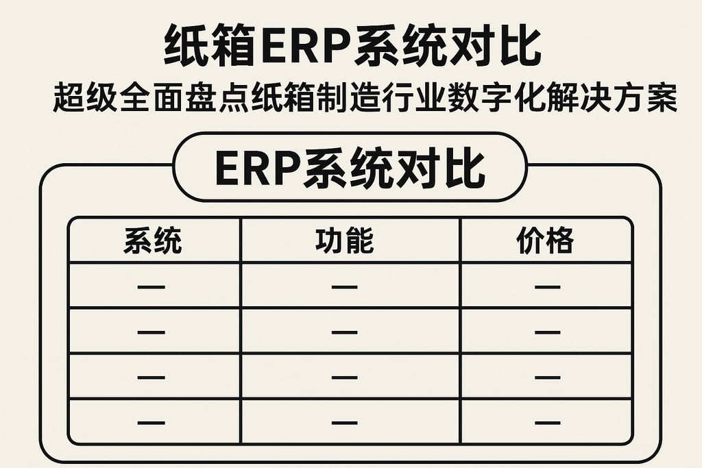 纸箱ERP系统对比，超级全面盘点纸箱制造行业数字化解决方案