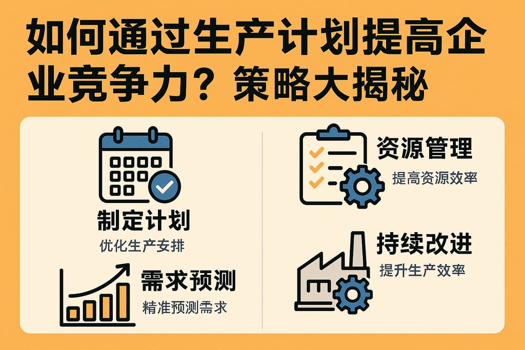 如何通过生产计划提高企业竞争力？策略大揭秘