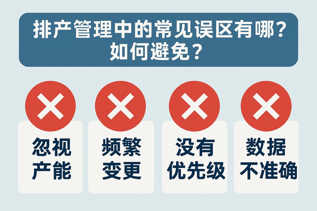 排产管理中的常见误区有哪些？如何避免？