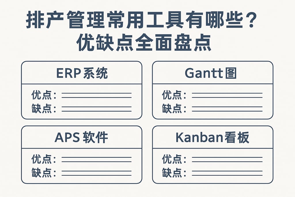 排产管理常用工具有哪些？优缺点全面盘点