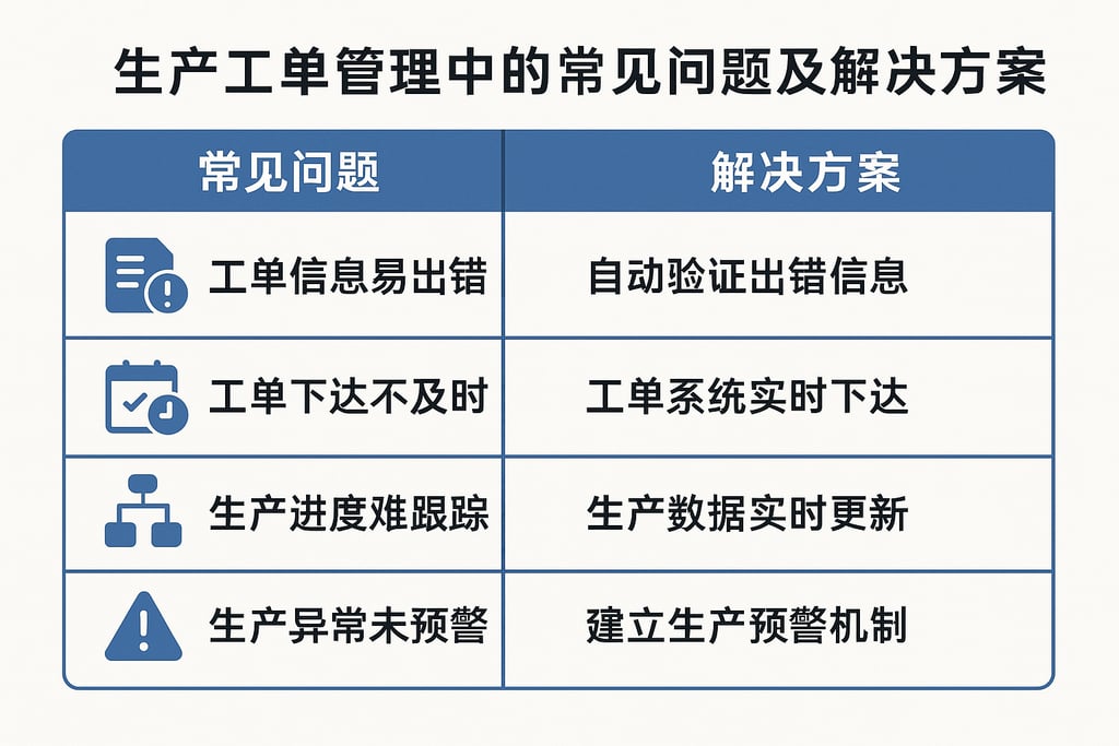 生产工单管理中的常见问题及解决方案