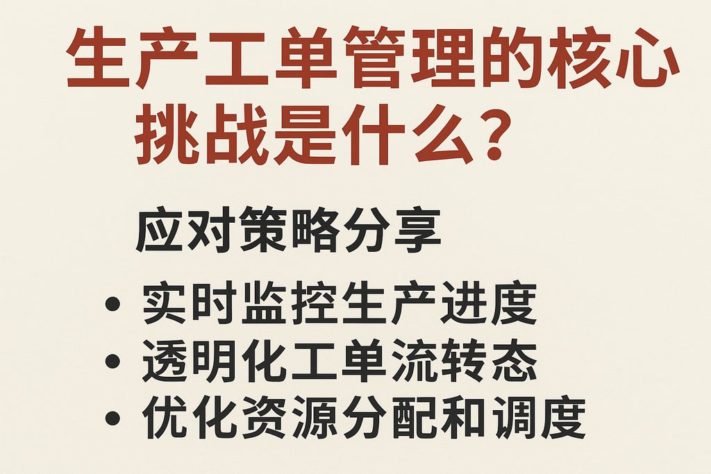 生产工单管理的核心挑战是什么？应对策略分享